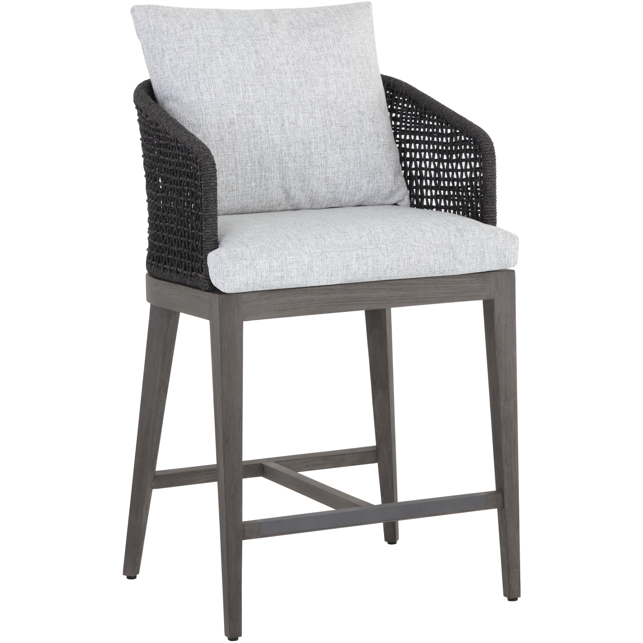 Capri 38 inch Smoke Grey / Copacabana Marble Outdoor Counter Stool